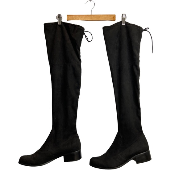 Charles David Gunter Over the Knee Suede Boots Size 9 WIDE CALF - Picture 4 of 12